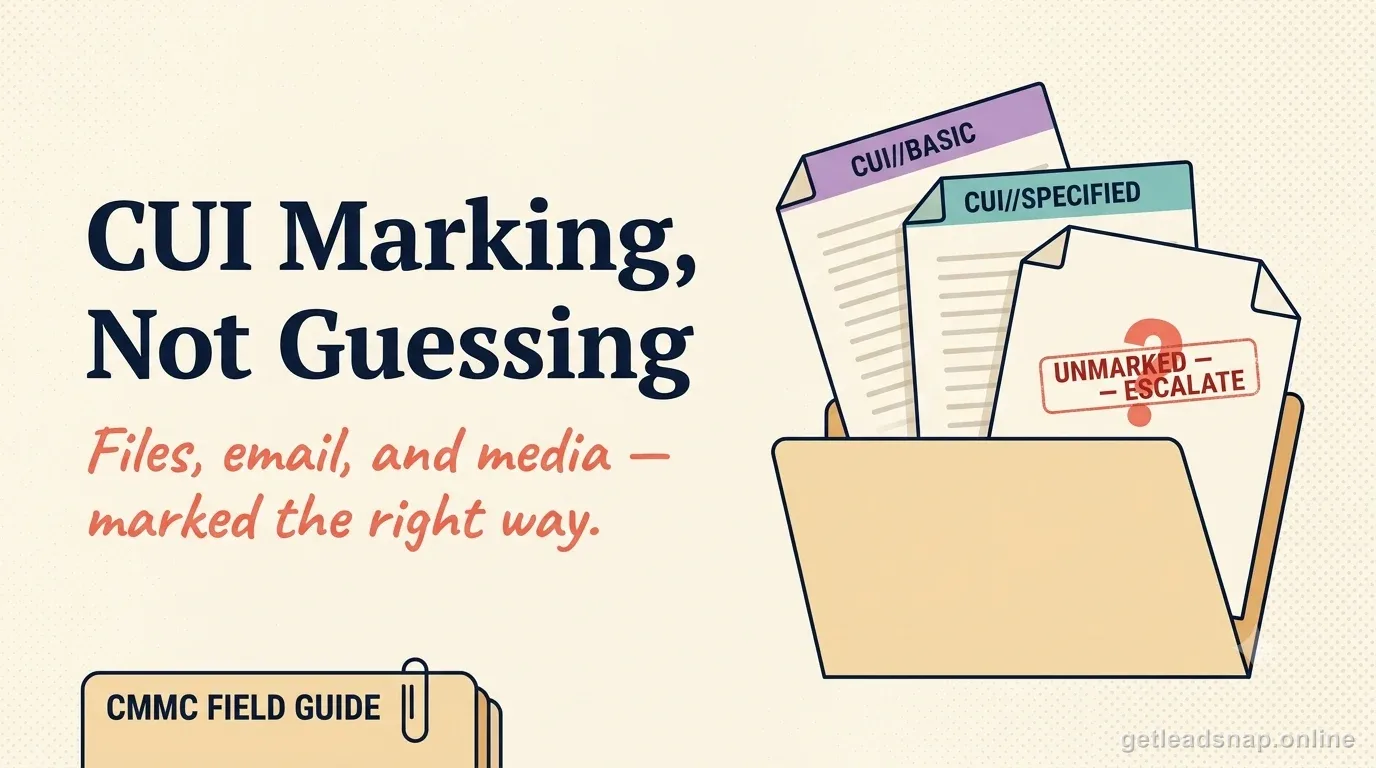 CUI Marking for Defense Contractors: Files, Email, Media, and Common Mistakes